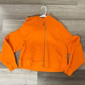 Lululemon Scuba Bright Orange Zip-Up Hoodie